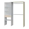 Buy Tadley Open-Door Wardrobe – Oak & White with 2 Hanging Rails and 4 Shelves, 5 from Furnituretta