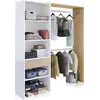 Buy Tadley Open-Door Wardrobe – Oak & White with 2 Hanging Rails and 4 Shelves, 6 from Furnituretta
