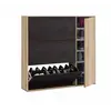 Buy Moreton Oak Effect and Oxido Dark Brown Shoe Cabinet with 4 Doors, 3 from Furnituretta