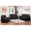 Buy Modern Sofa: Rachel Black LeatherGel & PU, 3 from Furnituretta
