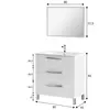 Buy Mole Bathroom Vanity Sink with Cupboard White Gloss, 5 from Furnituretta