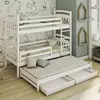 Buy Maximize Your Child's Room: Alan Bunk Bed with Trundle & Storage White Matt, Colour: White Matt, Mattresses: Foam/Bonnell Mattresses from Furnituretta