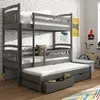 Buy Maximize Your Child's Room: Alan Bunk Bed Graphite with Trundle & Storage, Colour: Graphite, Mattresses: Foam Mattresses from Furnituretta