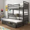 Buy Maximize Your Child's Room: Alan Bunk Bed Graphite with Trundle & Storage, Colour: Graphite, Mattresses: Without Mattresses, 4 from Furnituretta