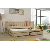 Buy Wooden Double Bed Amelka with Trundle and Storage, Colour: Pine, Mattreses: Foam Mattresses from Furnituretta