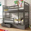 Buy Space-Saving Sleep & Storage: Gabi Bunk Bed Graphite with Drawers, Colour: Graphite, Mattresses: Without Mattresses, 6 from Furnituretta