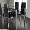 Buy Andora Dining Table Only Chrome & Black from Furnituretta