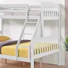 Buy Ashbrook Solid Wood Triple Bunk Bed – White Finish with Single Over Double Design, Colour: White, 3 from Furnituretta