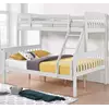 Buy Ashbrook Solid Wood Triple Bunk Bed – White Finish with Single Over Double Design, Colour: White from Furnituretta