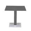 Buy Grey High Gloss Table: Chatham (Stainless Steel Base), Colour: Grey, 4 from Furnituretta