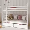 Buy Space-Saving Sleep & Storage: Gabi Bunk Bed White Matt with Drawers, Colour: White Matt, Mattresses: Foam Mattresses from Furnituretta