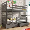 Buy Space-Saving Sleep & Storage: Gabi Bunk Bed Graphite with Drawers, Colour: Graphite, Mattresses: Foam Mattresses, 5 from Furnituretta