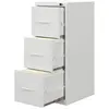 Buy HOMCOM Three-Drawer Modern Steel Filing Cabinet - White, 11 from Furnituretta
