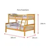 Buy Porto Triple Bunk Bed: Space-Saving Fun & Safety Rails, Colour: White, 3 from Furnituretta