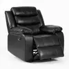 Buy Turin Recliner Leather Aire 1 Seater Black, Colour: Black from Furnituretta