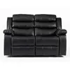 Buy Turin 2-Seater Recliner: Relax & Recharge in Black Leather Aire, Colour: Black, 4 from Furnituretta