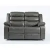 Buy Turin 2-Seater Recliner: Relax & Recharge in Grey Leather Aire, Colour: Grey, 4 from Furnituretta