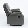 Buy Turin 2-Seater Recliner: Relax & Recharge in Grey Leather Aire, Colour: Grey, 6 from Furnituretta