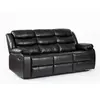 Buy Turin Recliner Leather Aire 3-Seater Black, Colour: Black, 4 from Furnituretta