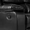 Buy Turin Recliner Leather Aire 3-Seater Black, Colour: Black, 7 from Furnituretta