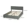 Buy HOMCOM King Size Ottoman Bed Frame Grey with Front Drawer, Colour: Grey, Size: King Size, 3 from Furnituretta