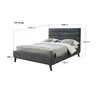 Buy Stylish & Functional: Mayfair Dark Grey King Size Bed, Colour: Dark Grey, Size: 5ft/King , Item Width: 168, 4 from Furnituretta