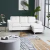 Buy Diego Chaise Sofa Full Bonded Leather White, Colour: White, 3 from Furnituretta