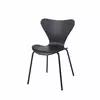 Buy Sienna Plastic Chairs: Stylish & Stackable (Black & Metal), Colour: Black from Furnituretta