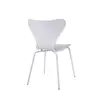 Buy Sienna Plastic Chairs: Stylish & Stackable (White & Metal), Colour: White, 6 from Furnituretta