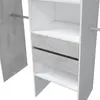Buy Goole Large Concrete Grey and White Open-Door Wardrobe: A Stylish and Spacious Choice, 3 from Furnituretta