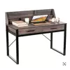 Buy Rushden Dark Walnut Effect Writing Study Desk: Elevate Your Home Workspace from Furnituretta