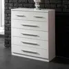 Buy Topline Chest 4+2 – White Finish | Modern 6-Drawer Bedroom Storage, Colour: White, Item Width: 70, 4 from Furnituretta