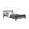 Buy Meridian Metal Bed Frame: Sleek & Durable, Colour: Charcoal Black, Size: 5ft/King , Item Width: 153.5, 3 from Furnituretta