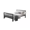 Buy Metro Metal Small Double Bed: Timeless & Durable, Colour: Charcoal Black, Size: 4ft/Small Double, Item Width: 127 from Furnituretta