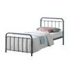 Buy Miami Grey Metal Single Bed Frame: Sleek & Durable, Colour: Grey, Size: 3ft/Single, Item Width: 94 from Furnituretta