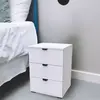 Buy Kinross Arctic White 3 Drawer Bedside Table, Colour: White, 6 from Furnituretta