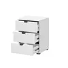 Buy Kinross Arctic White 3 Drawer Bedside Table, Colour: White, 7 from Furnituretta