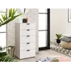 Buy Modern Chest for Small Spaces: Kinross 5 Drawer, Colour: White, 5 from Furnituretta