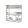 Buy Wooden Triple Bunk Bed Ted – White Matt | Solid Pine Frame with Foam Mattresses, Colour: White Matt, Mattresses: Foam Mattresses, 3 from Furnituretta