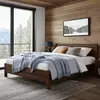 Buy Alva (F3) Handmade Wooden Bed Frame Walnut – High Headboard & Rustic Style Double, Colour: Walnut, Bed Size: Double (4ft6), 6 from Furnituretta