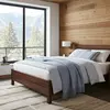Buy Alva (F3) Handmade Wooden Bed Frame Walnut – High Headboard & Rustic Style Double, Colour: Walnut, Bed Size: Double (4ft6), 5 from Furnituretta