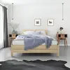 Buy Alva (F3) Handmade Wooden Bed Frame Pine – High Headboard & Rustic Style Double, Colour: Pine, Bed Size: Double (4ft6) from Furnituretta