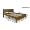 Buy Alva (F3) Handmade Wooden Bed Frame Walnut – High Headboard & Rustic Style King, Colour: Walnut, Bed Size: King (5ft), 8 from Furnituretta
