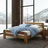 Buy Nordic Sky (F2) Handmade Wooden Bed Frame Oak Finish – Double in Solid Pine, Colour: Oak, Bed Size: Double (4ft6), 6 from Furnituretta