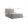 Buy Nevada King Size Bed: Sleek & Comfortable, Colour: Grey, Size: 5ft/King , Item Width: 175, 3 from Furnituretta