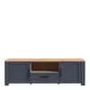Buy Bohol TV Unit – Riviera Oak & Navy | LED-Lit Modern TV Stand with Storage from Furnituretta