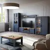 Buy Bohol TV Unit – Riviera Oak & Navy | LED-Lit Modern TV Stand with Storage, 4 from Furnituretta