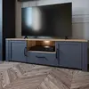 Buy Bohol TV Unit – Riviera Oak & Navy | LED-Lit Modern TV Stand with Storage, 6 from Furnituretta