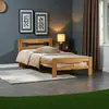 Buy Amelia Solid Wood Single Bed – Antique Pine | Durable Rubberwood Frame for Kids & Teens, Colour: Pine, Size: Single from Furnituretta
