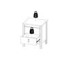 Buy Madrid Bedside Table 2 Drawers in Matt Black, 13 from Furnituretta